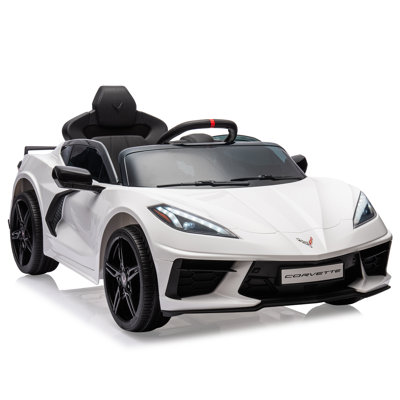 12V Licensed Corvette Kids Electric Sports Car, Toddler Ride On Vehicle with Remote Control, Visual Dashboard, Battery Powered Electric Toy Car