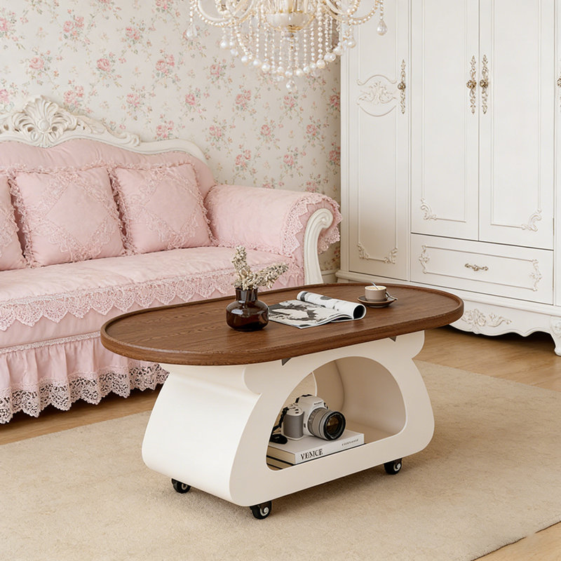 Table basse Minimalist, 18.11" H x 31.49" L x 15.74" W, Blanc