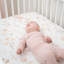 Violet Floral 100% Cotton Sateen Fitted Crib Sheet