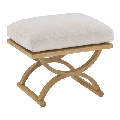 Joss 20" Joss Ottoman/ Stool, Putty by House of Hampton