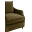 Fauteuil club en velours Jade Olive