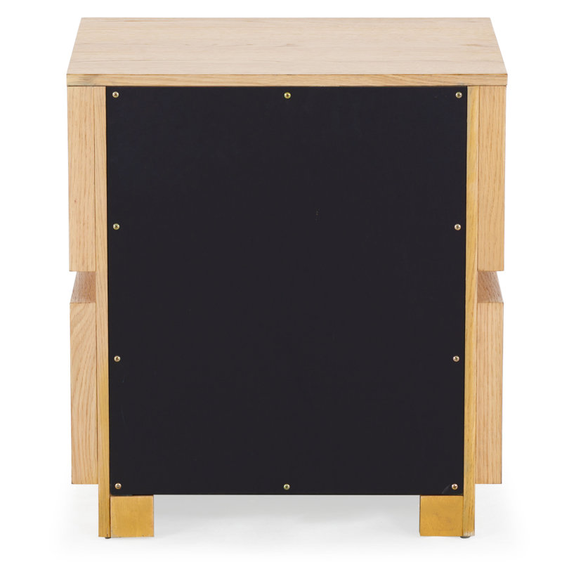 Titus 2 Drawer Nightstand, Oak