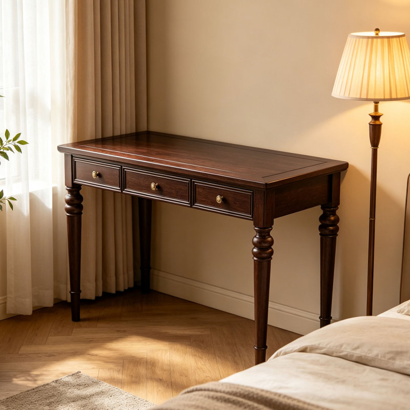 Bureau rétro de style américain, H 29,72 po x l 47,24 po x P 23,62 po