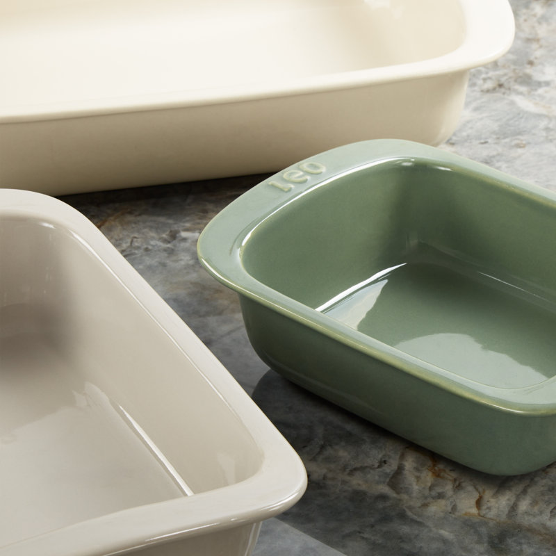 BergHOFF Balance 3Pc Ceramic Rectangular Baking Dish Set, Multicolor