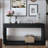 60" 2-Drawer Fluted Console Table For Living Room-410417978