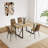 Rustic 55" Dining Table, Wood Top With Metal Legs, Modern Industrial, Seats 4-6, Easy To Clean And Rectangular Industrial Style, Fits 4-6 People-1257009851