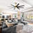 Jamii-Leigh 65/72/84 inch Large Indoor/Covered Outdoor Modern Ceiling Fan with Led Lights and Remote, 6-Speed, Reversible Quiet DC Motor, Timer, 8-ABS-Blade-548189011-548189007-539539265