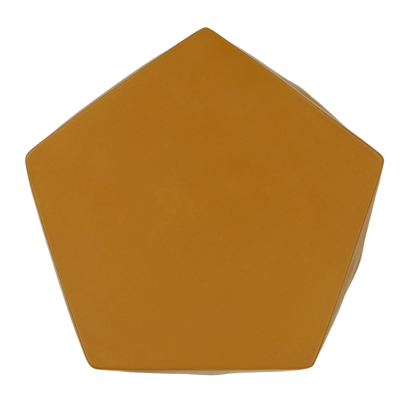 Dune 19" Tall Outdoor Concrete End Table, Mustard Yellow