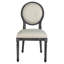 Medallion Fabric Side Chair in Ivory