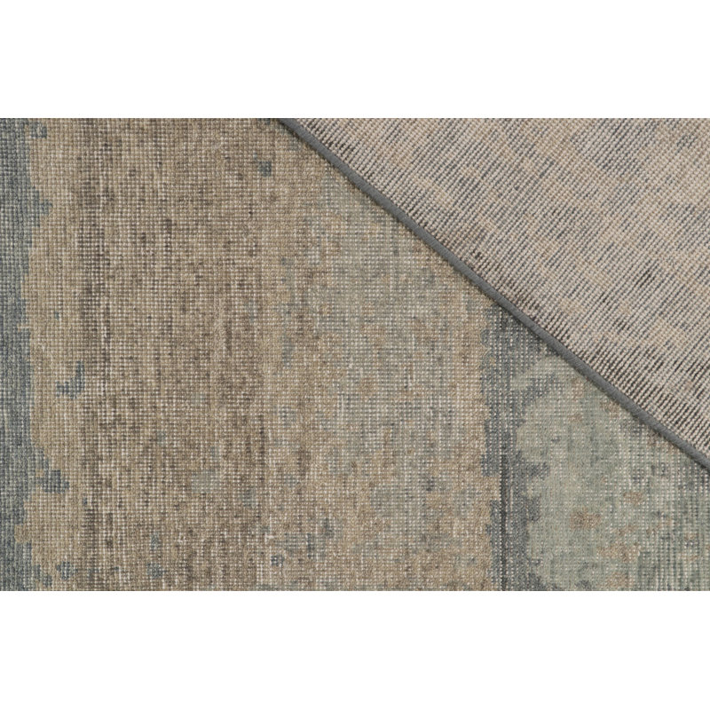 Distressed Homage Wool Abstract Area Rug, Rectangle 9' x 12'
