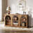 63-Inch Long Farmhouse Wooden Rectangular Entryway Console 3 Tier Storage Sofa Table Behind Couch-323116227
