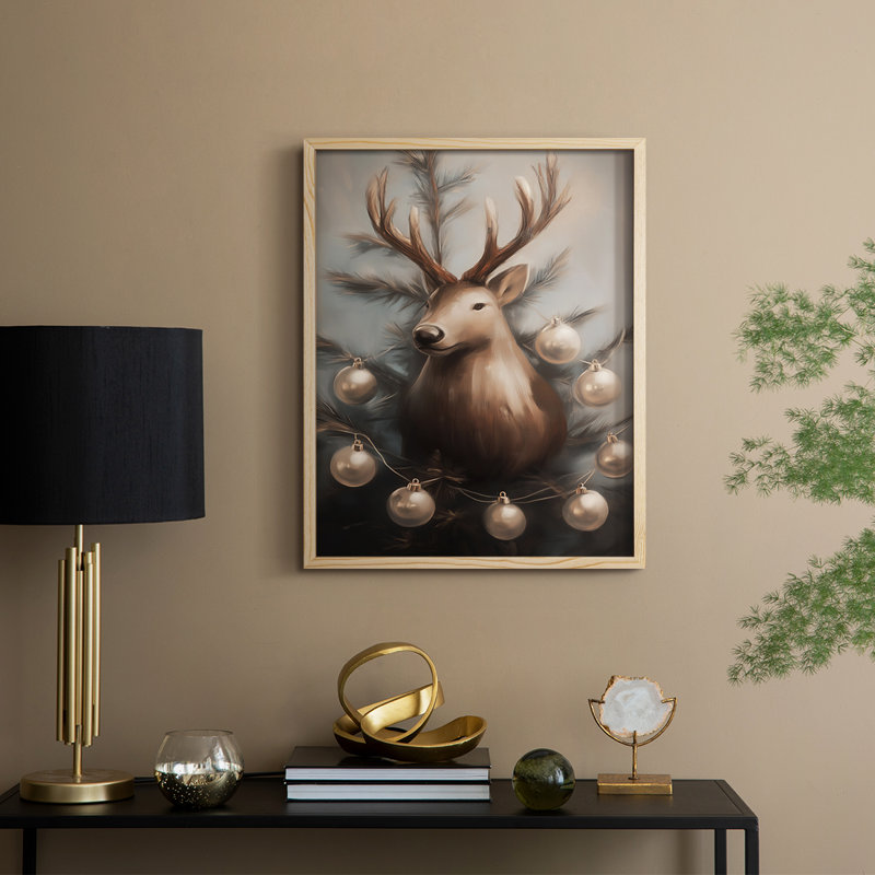 Art des Fêtes de Noël - Série 2 - CECLXIX, reproduction encadrée - bois massif, H 30 po x l 24 po, Naturel