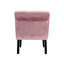 Chaise d'appoint moderne en velours rose avec pieds en bois - Bureau confortable en mousse épaisse pour la chambre à coucher-733661097