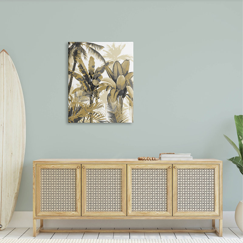 Art mural sur toile Tropical Palmer Layered Palms par Kristen Drew, H 40 po x l 30 po x P 1,5 po