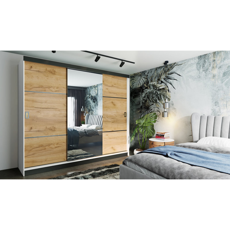 Majesta 2 Door Wardrobe, White/Natural