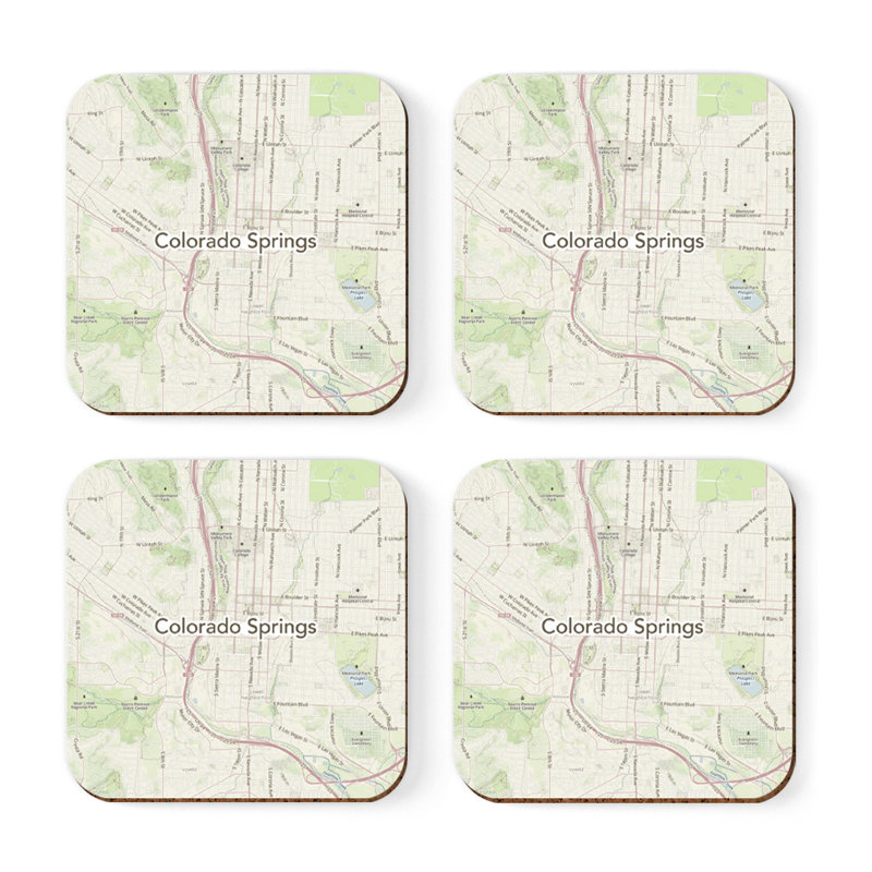 Sous-verre carte des États-Unis, Cityado Springs