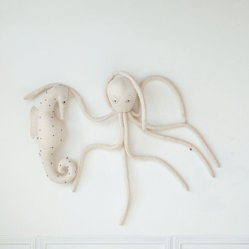 Cotton And Linen Octopus Shaped Pillow
