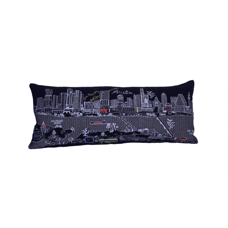 Coussin lombaire 35 "Austin, Noir