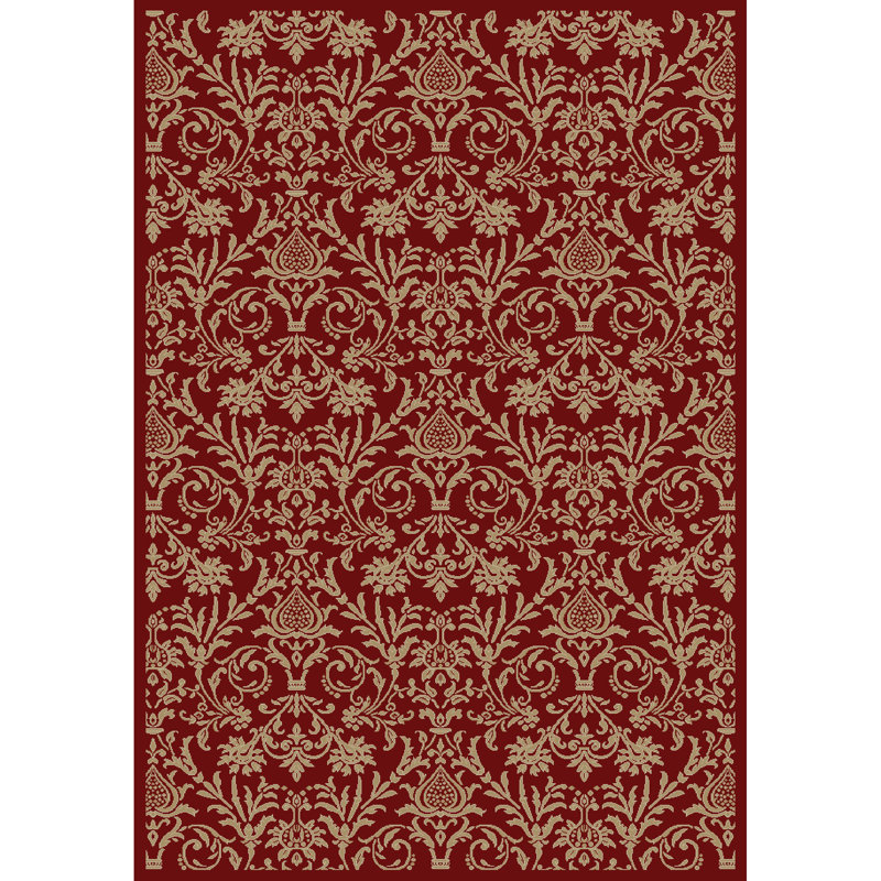 Tapis rouge royal à tissage plat Royal, Rectangle 2 pi 7 po x 4 pi