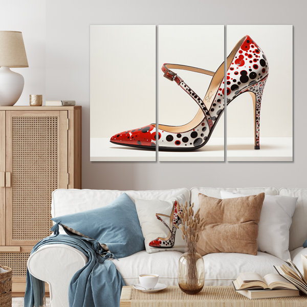 Mercer41 Red High Heels Sophistication III On Canvas 3 Pieces Print ...