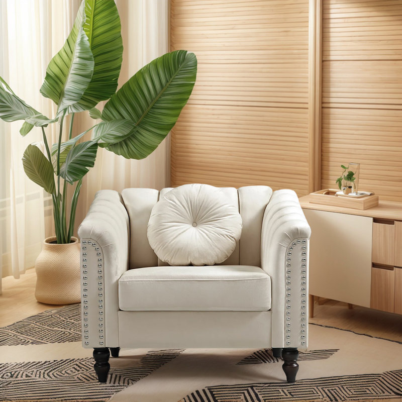 Ensemble de canapé de salon en microfibre 2 pièces, Blanc cassé