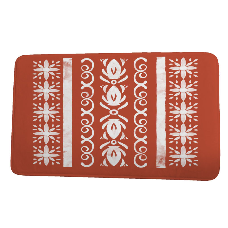 Tapis de bain Loya, l 24 po x L 36 po, Orange