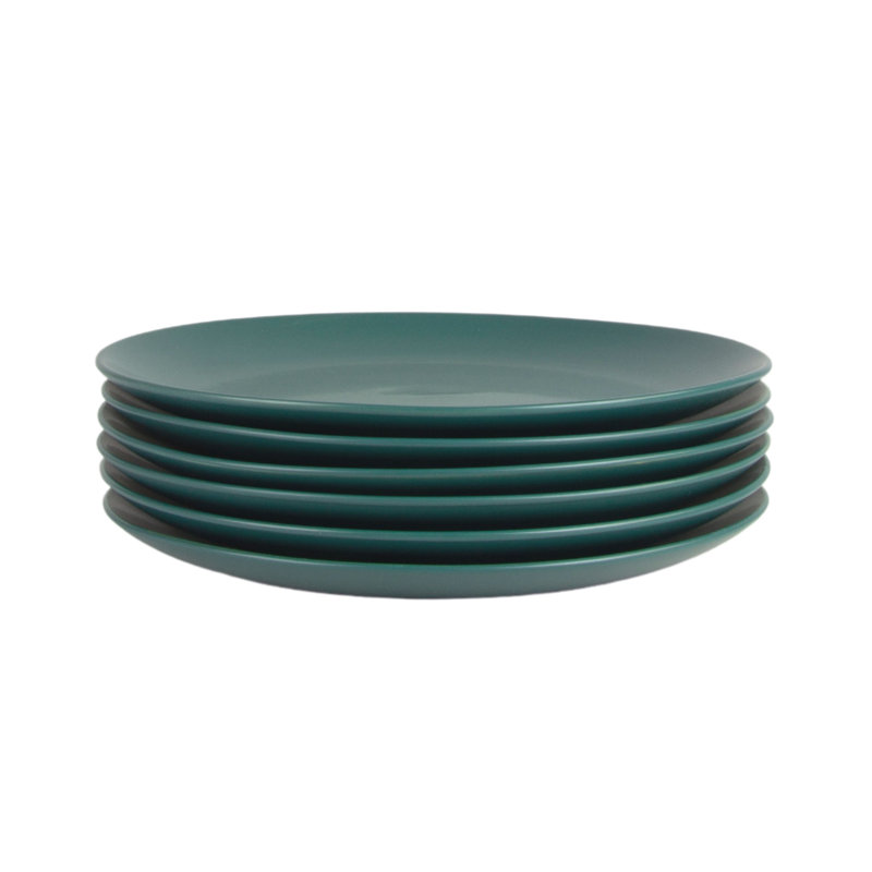 Wazee Matte 10.5" Dinner Plate, Emerald Green