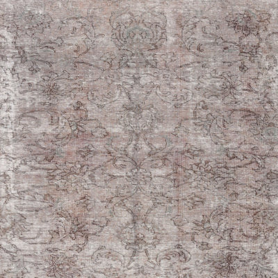 Tapis à motif floral gris / noir