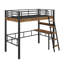 Lit mezzanine simple en métal avec bureau intégré-543984559