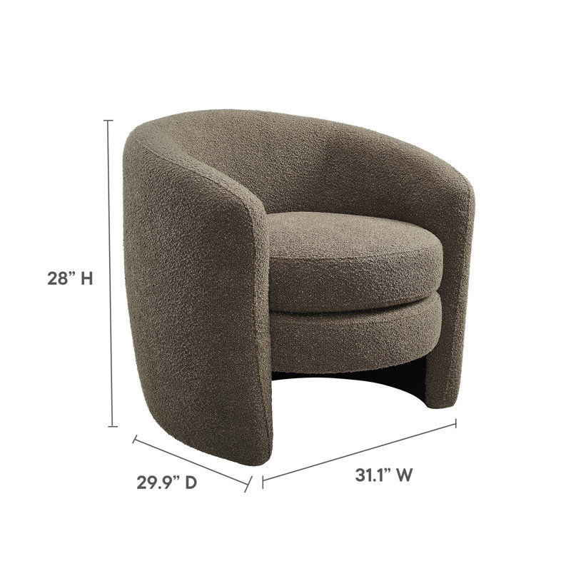 Modway Affinity 31.1'' Wide Armchair, Pebble Fabric
