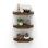 Floating Corner Shelf Wall Mount, 3 Pack Rustic Wood Corner Wall Shelves With Fence For Bedroom, Bathroom, Kitchen, Living Room, Brown