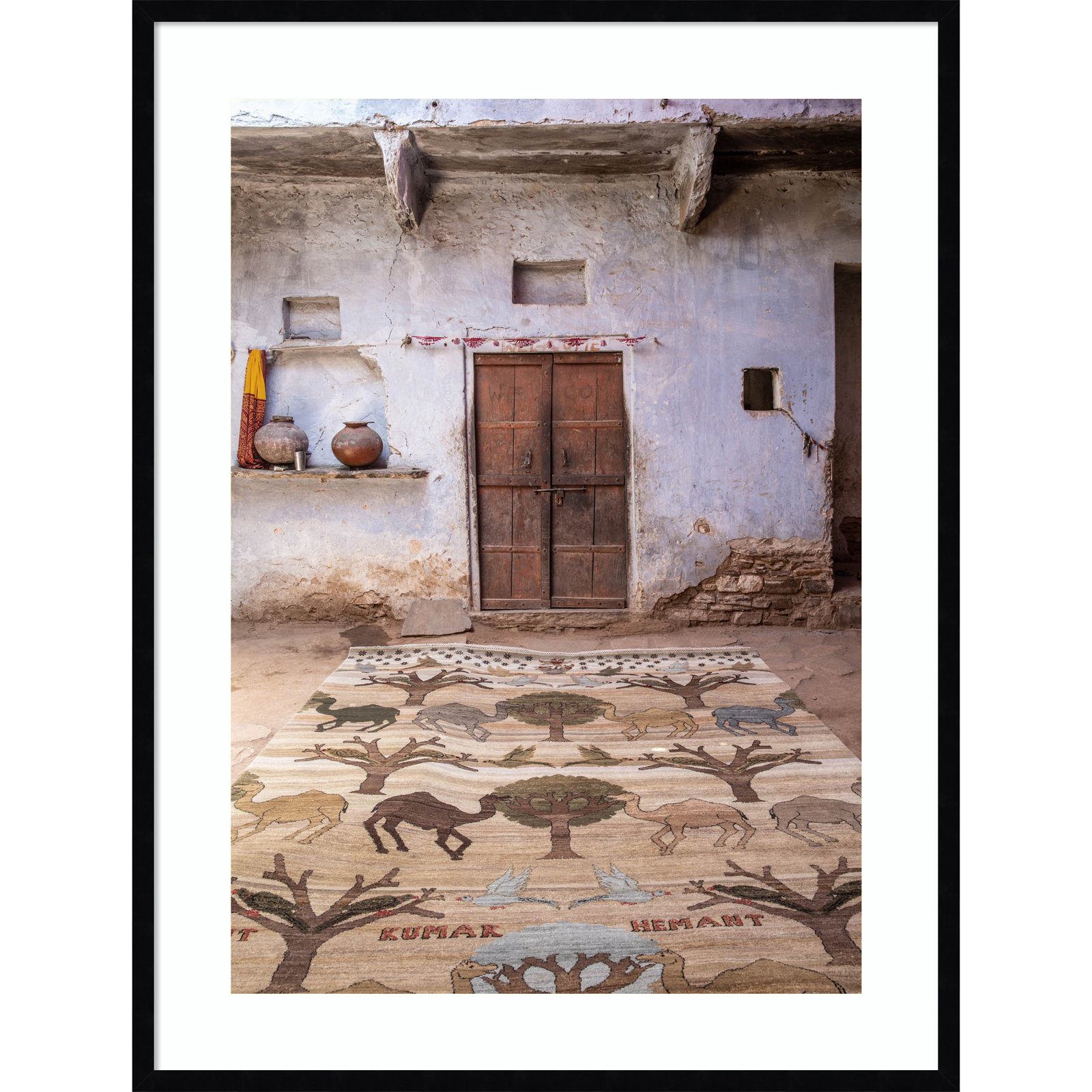 Daisey "Magic Carpet" Print, Black Framed, 41" H x 31" W