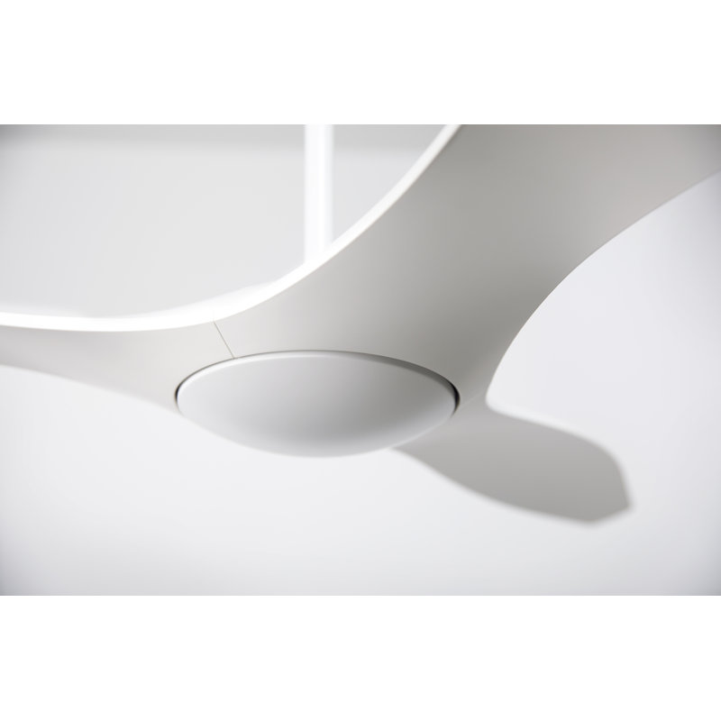 IC Brisa Downrod Ceiling Fan, Wall Control, Matte White