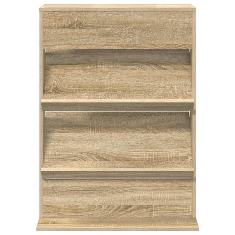 Wood Free Standing Magazine Rack, Sonoma Oak
