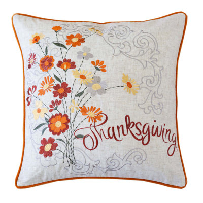 Coussin décoratif à motif floral pour la récolte d'automne de l'Action de grâce, idéal comme coussin décoratif pour les fauteuils et les chaises