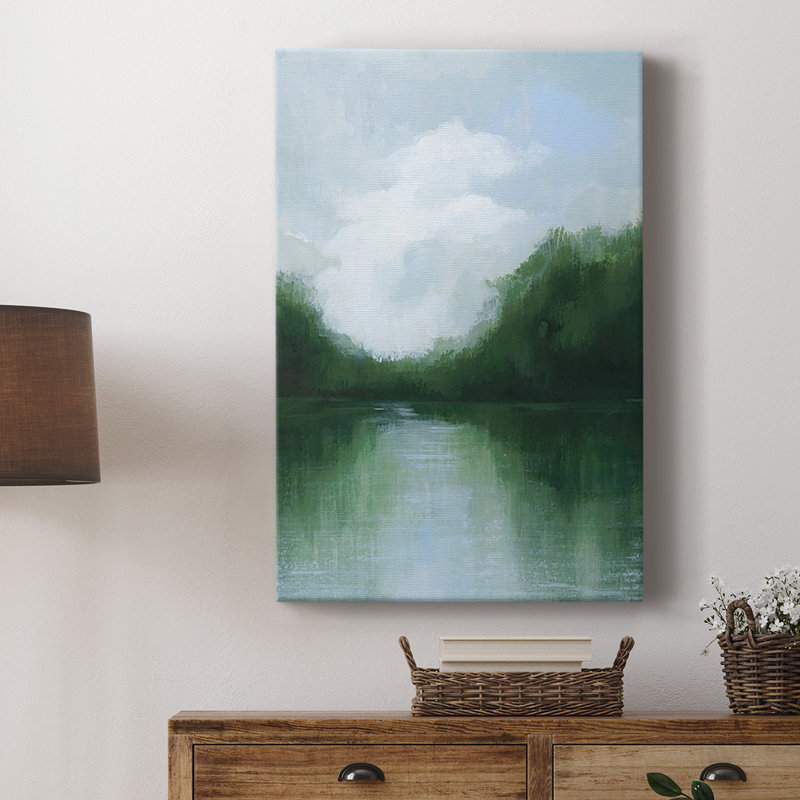 Toile tendue avec châssis Mossy Reflections II, H 12 po x l 8 po x P 1 po