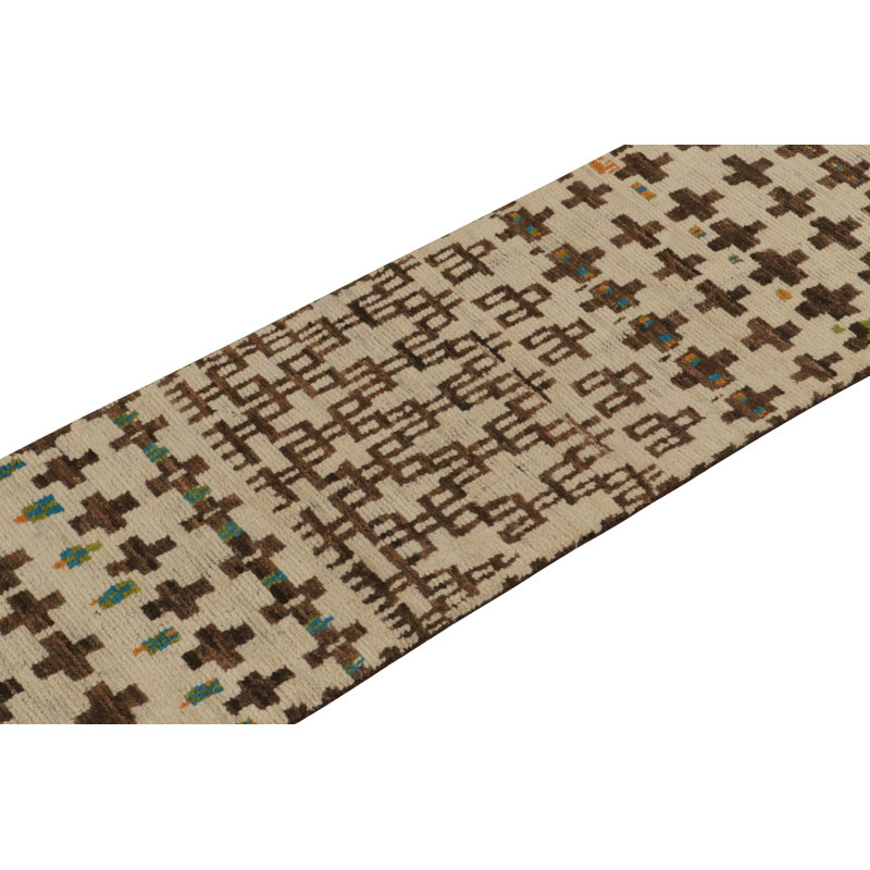Moroccan Hand Knotted Area Rug, Runner 3' x 10'