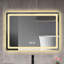 Miroir lumineux de salle de bain - interrupteur antibrouillard, surface lisse, performance durable, revêtement en aluminium, stabilité à long terme