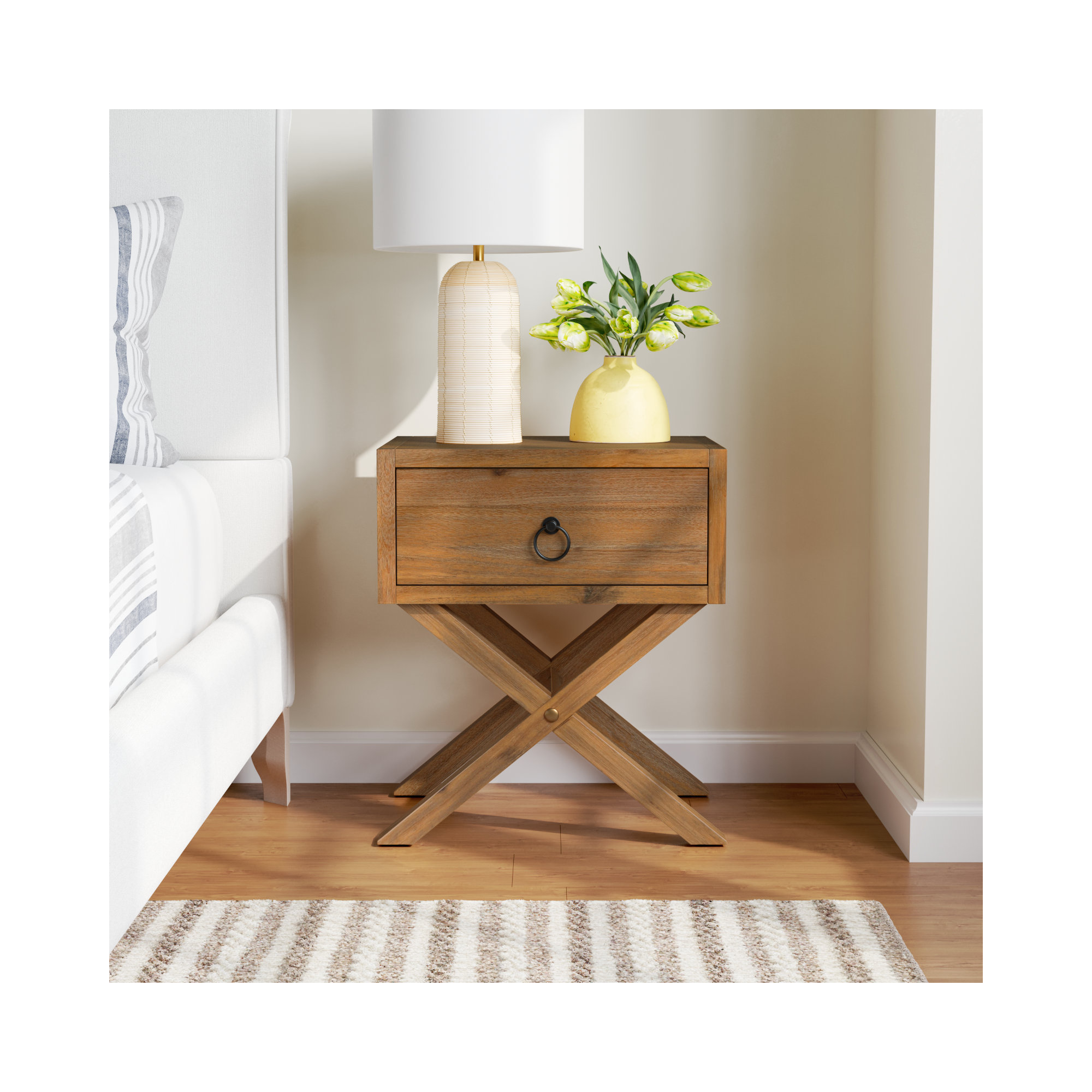 Elin 1 - Drawer Nightstand, Natural
