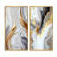 «White And Gold Marble Abstract I», 2 pièces sur toile-1299947147-1299947145