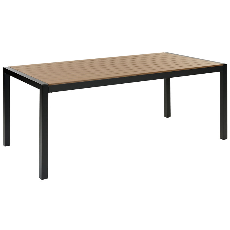Hillegier Rectangular 180Cm L Table, Brown, Black