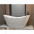59 "Acrylic Freestanding Tub, Gloss White,  With Chrome Overflow And Pop-Up Drain, CUPC Certified