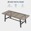 Table de salle à manger industrielle pour 6 à 8 personnes, longue table de cuisine avec structure en métal robuste-129741438-129741440