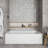 Streamline 66 in. x 32 in. Acrylic Left-Hand Drain Alcove Bathtub in Glossy White With External Drain-101699427