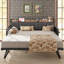 Lit de jour simple avec lit gigogne et tête de lit tapissier avec station de charge, supports solides pour la chambre à coucher, le salon et la chambre d'amis-2078478405-2053577059