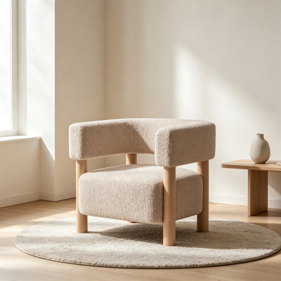 Fauteuil d'appoint rembourré Boucle