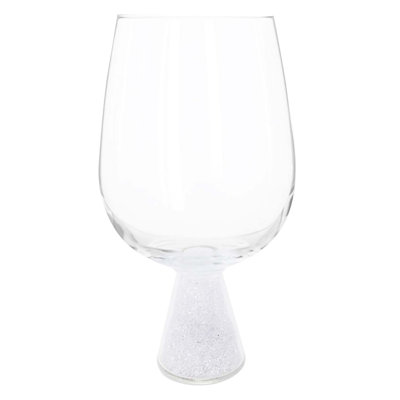 Sparkles Home Vetrina Stemless Wine Glass Set of 6 | Lead-Free Crystal | Rhinestone Base