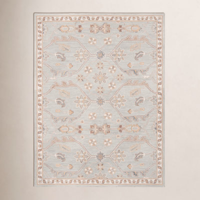 Airlie Slate Beige Hand-Tufted Wool Oriental Rug