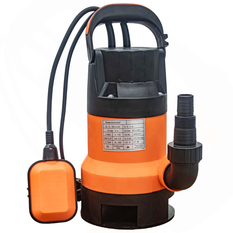Pompe à eau sale à haute efficacité, pompe submersible avec interrupteur à flotteur automatique pour cave, étang de jardin, drainage de piscine