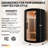1-2-Person Round Infrared Sauna With Canadian Hemlock Wood, Infrared Heating Panels, Red Light Heater, And Glass Door-123104515